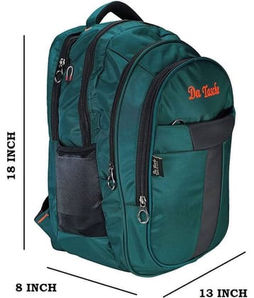 Da Tasche 35 Ltrs Green Polyester College Bag