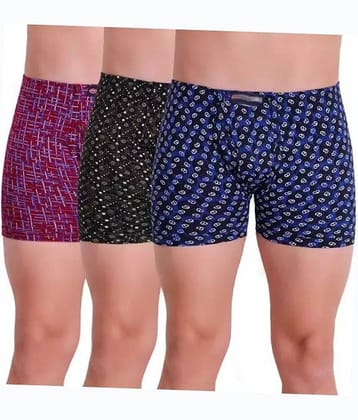 Cavenders Pack of 3 Nylon Trunks For Men's ( Multicolor )