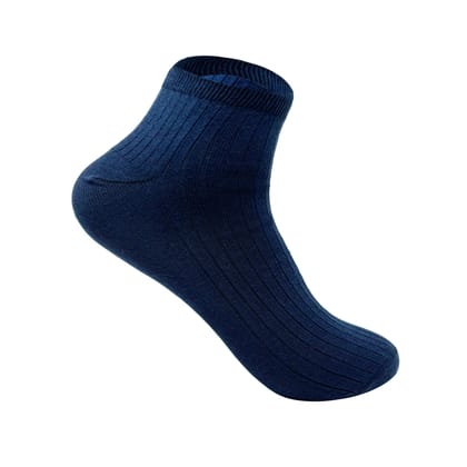 Ribbed Ankle Socks For Men - Navy Blue