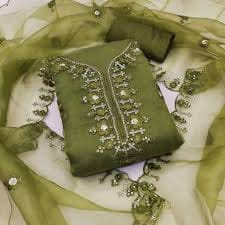 EXCLUSIVE DRESS MATERIAL, ETHNIC WEAR ORGANZA DRESSES