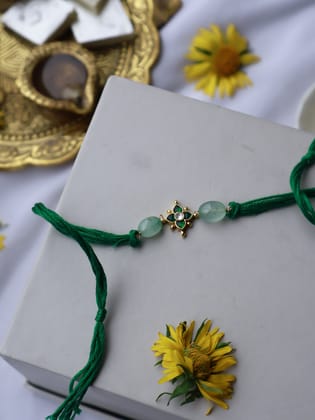 Ankuk Green Rakhi-Green