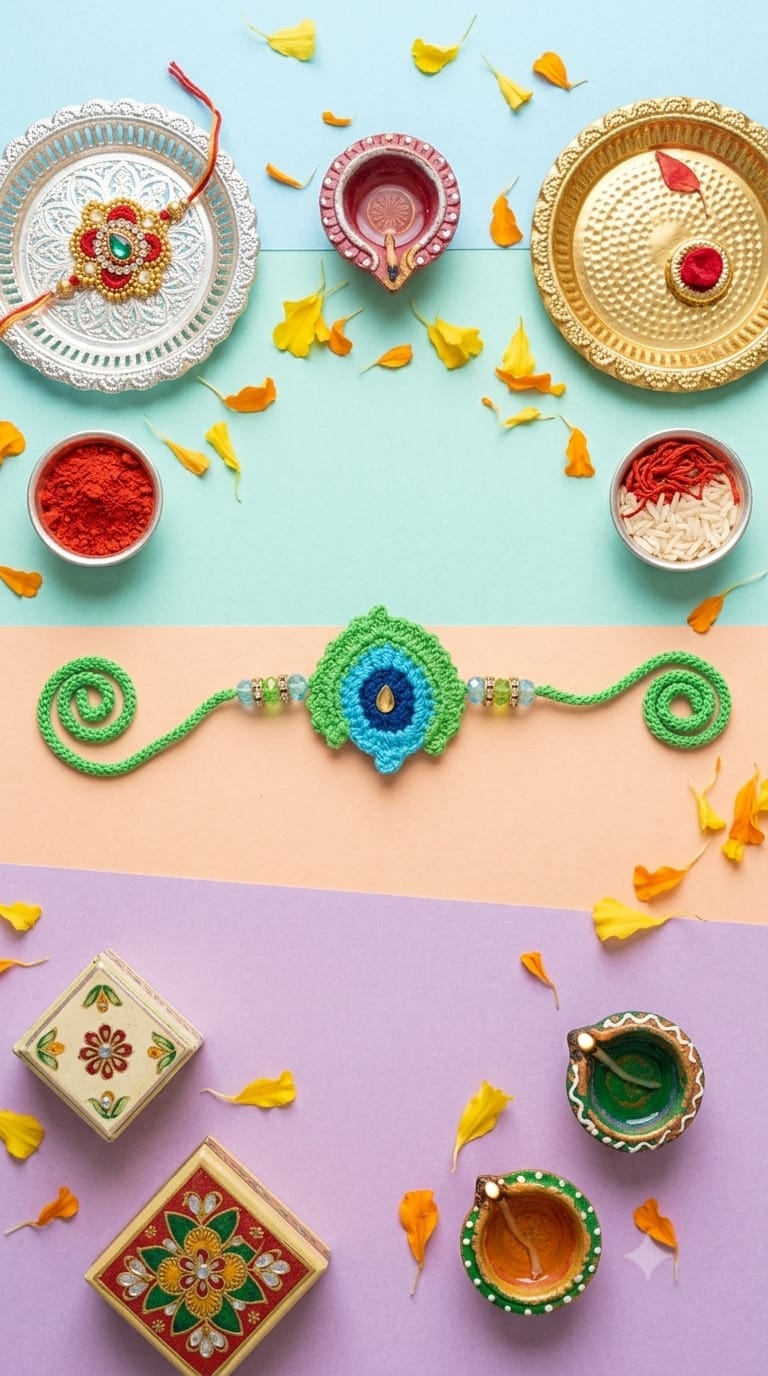 Sakha Handcrafted Peacock Rakhi Pack of 1
