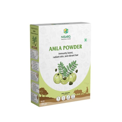 Nisarg Amla Powder 100g Natural Amla Fruit Powder for Wellness and Care