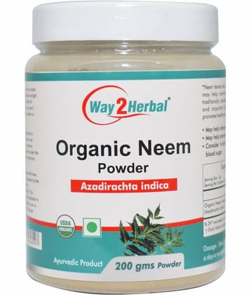Way2Herbal Organic Neem Powder 200 Gm Pack of 1