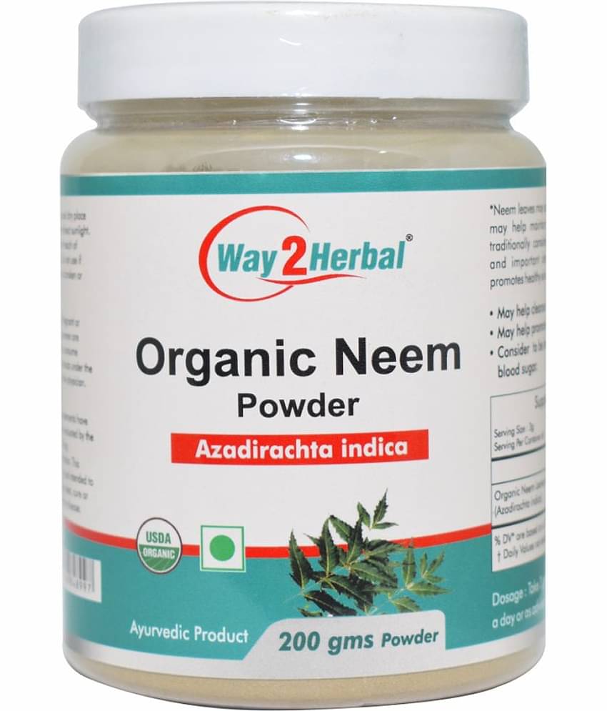 Way2Herbal Organic Neem Powder 200 Gm Pack of 1