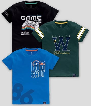 CODEZ Pack of 1 Boys Cotton Blend T-Shirt ( Multicolor )