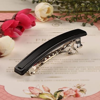 Black Handcrafted French Barrette