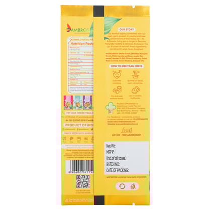 Ambrosia Morning TrailMix Mini Packs - 40g | Nutritious Blend of Nuts, Seeds & Dried Fruits | Pack of 5