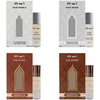 Ossa Musk Sparkle And Serene, Oud Royale And Incense Unisex Concentrated Perfums Alcohol Free Attar Combo (Pack of 4) Ossa Musk Sparkle And Serene, Oud Royale And Incense Unisex Concentrated Perfums Alcohol Free Attar Combo (Pack of 4)