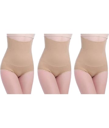 Flenzy Pack of 3 Cotton Women's Tummy Tucker ( Beige )