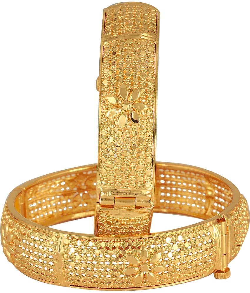 VIVASTRI Gold Kada ( Pack of 2 )