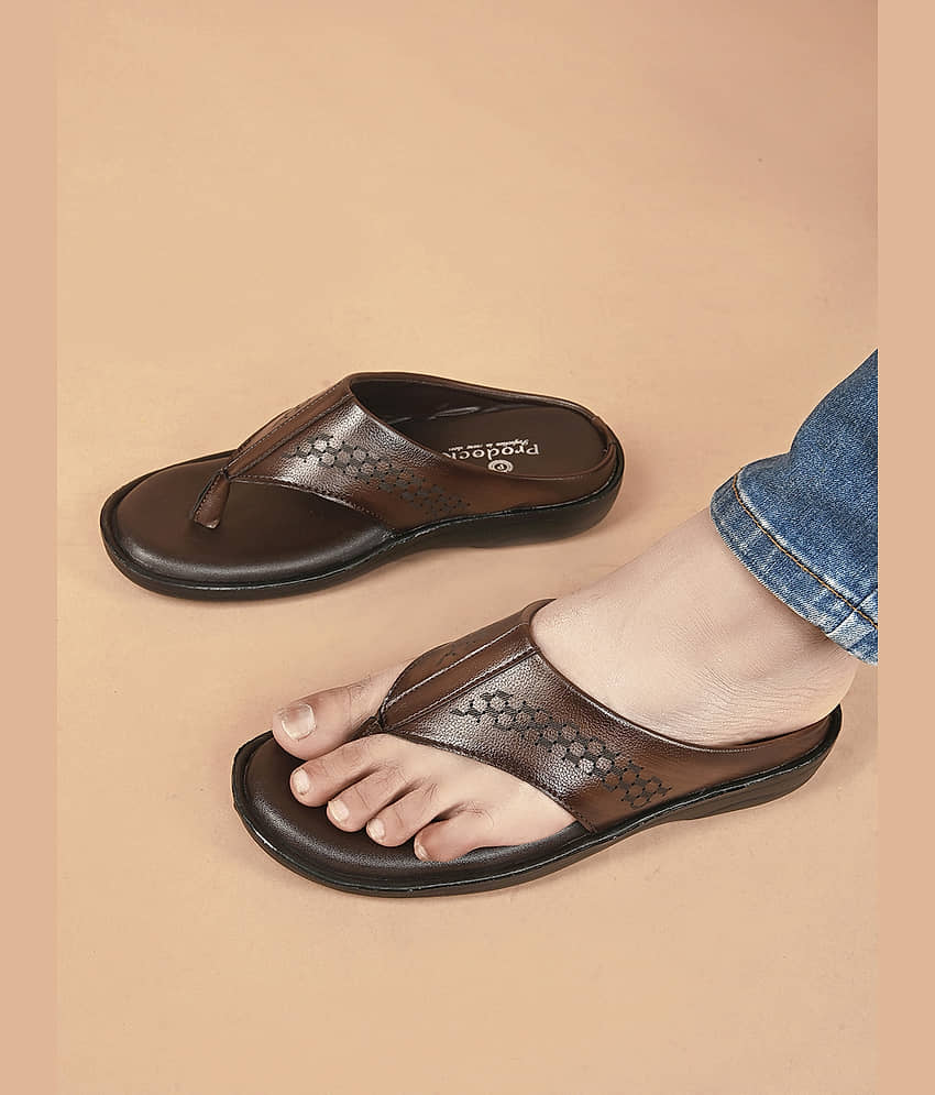 PRODOCK Tan Men's Thong Flip Flop