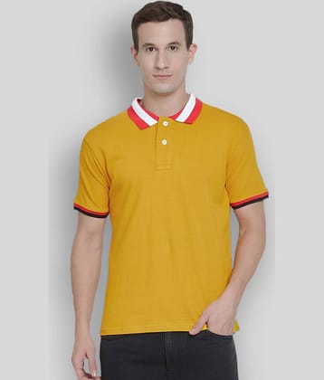 The Dry State - Yellow Cotton Slim Fit Men's Polo T Shirt ( Pack of 1 )