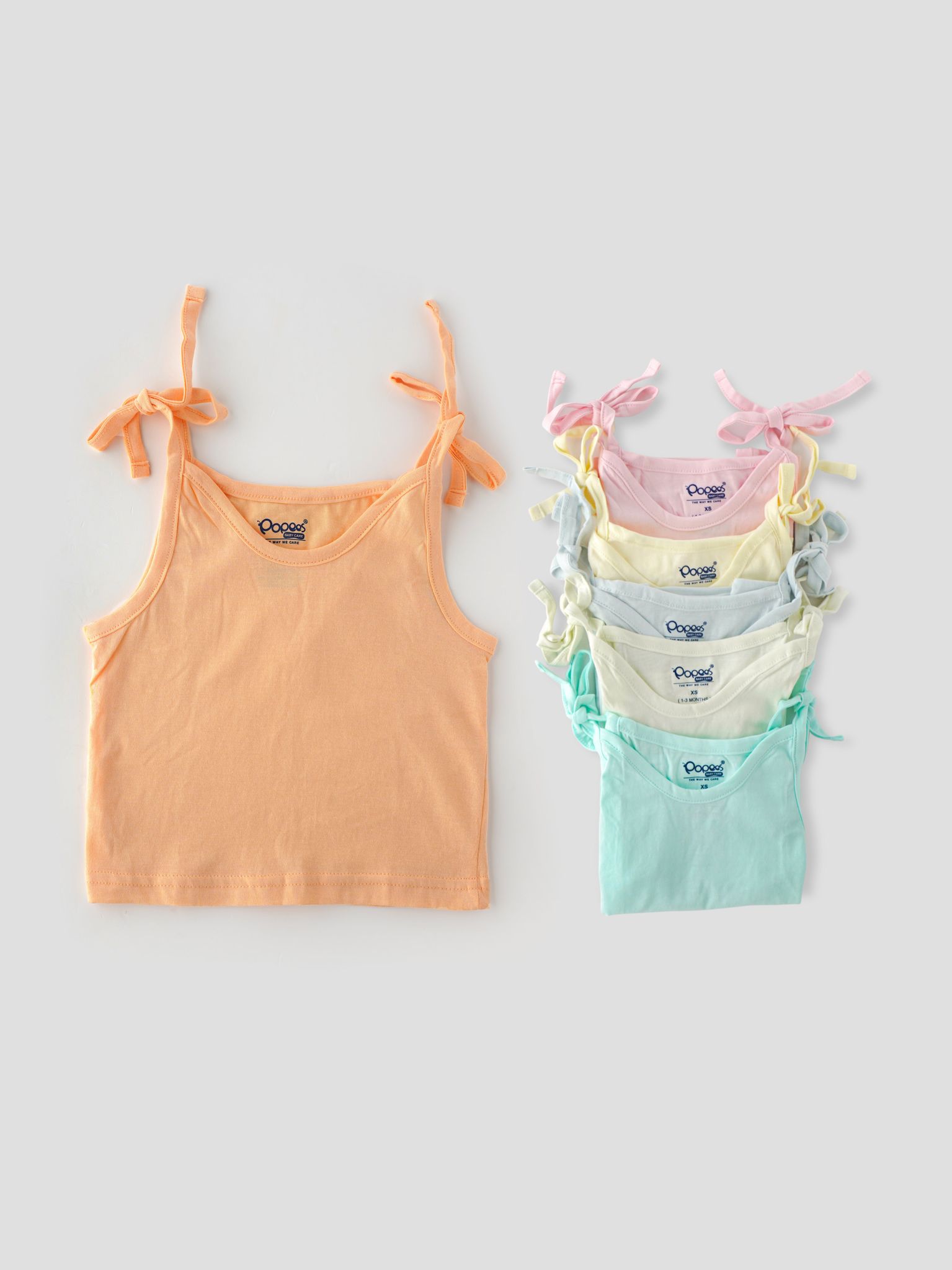Skin-friendly & Adorable Shoulder Knot Jhabla Tops for Babies Pack of 6-XS