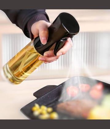 VillWin Oil Spray Bottle Glass Black Oil Container ( Set of 1 )