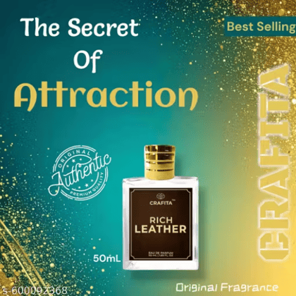 Rich Leather Perfume| Long Lasting Luxurious Captivative | Pocket Perfume for Men & Women -50ml