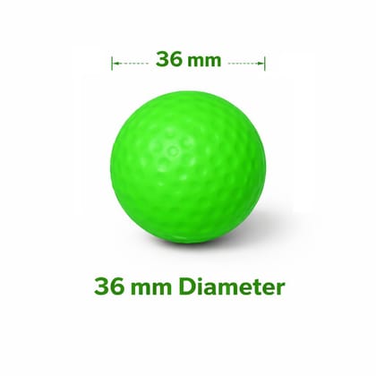 KARTHI7OCT STORE Mini Strong Plastic Balls (Pack of 12) - Multicolor - 36 mm Diameter Training Golf Balls - Dimpled Plastic Balls for Indoor Practice, Games & Sports Training
