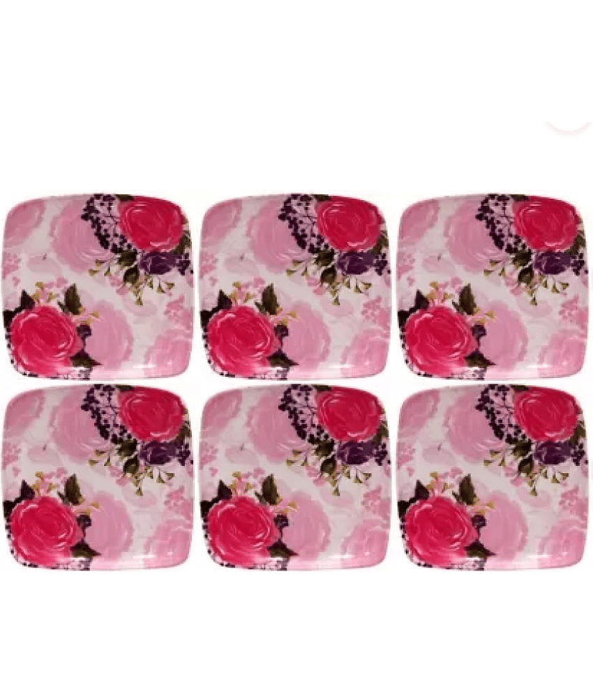 Carnival 6 Pcs Melamine Multi Color Half Plate