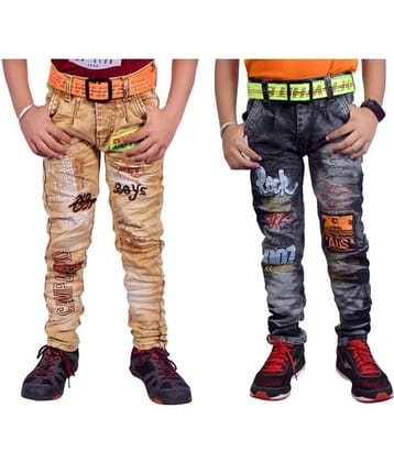 Kundan Pack of 2 Boys Cotton Blend Jeans ( Multi )