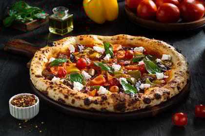 Italian - Pizza Marinara With Mixed Vegetables & Crumbled Feta