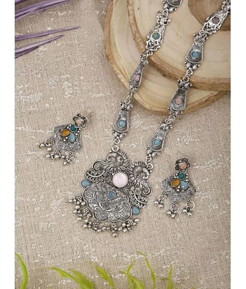PUJVI Multi Color German Necklace Set ( Pack of 1 ) - Multi Color