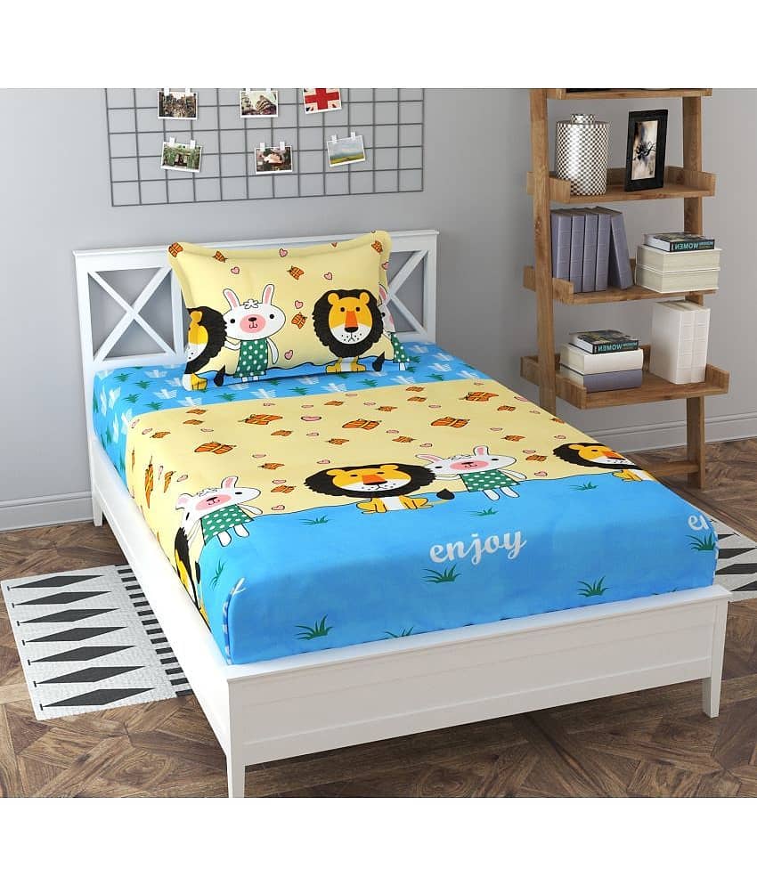 HIDECOR Microfiber Single Bedsheet ( Blue )