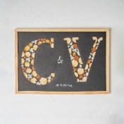 Couple Name & Initials Pressed Flower Frame  Personalised Botanical Wall Art for Weddings & Anniversaries