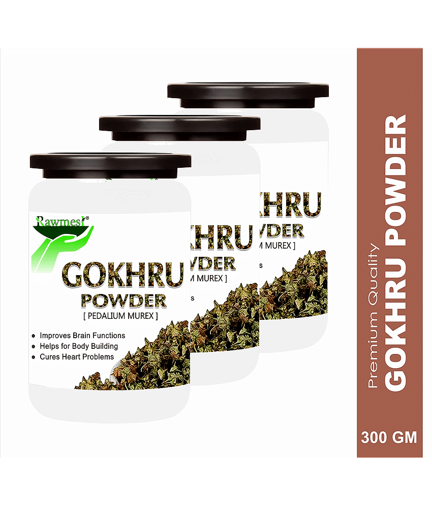 Rawmest Tribulus Terrestris/Gokhru/ Bindii Powder 300 Gm Pack of 3