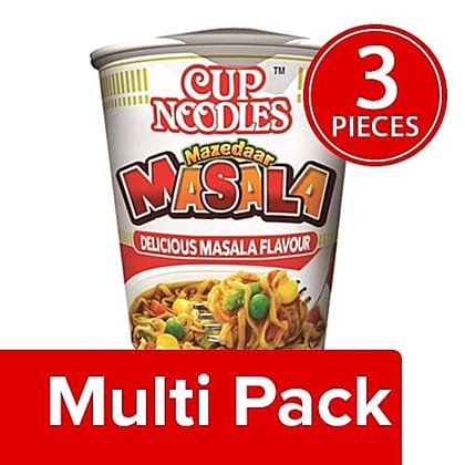 Nissin Food Cup Noodles Mazedaar Masala, 3x70 g Multipack