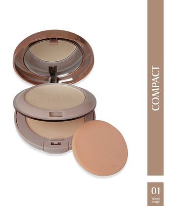 Glam21 2in1 Powder Perfect Complexion Compact with Oil Control formula Matte Finish 24g Shade-01