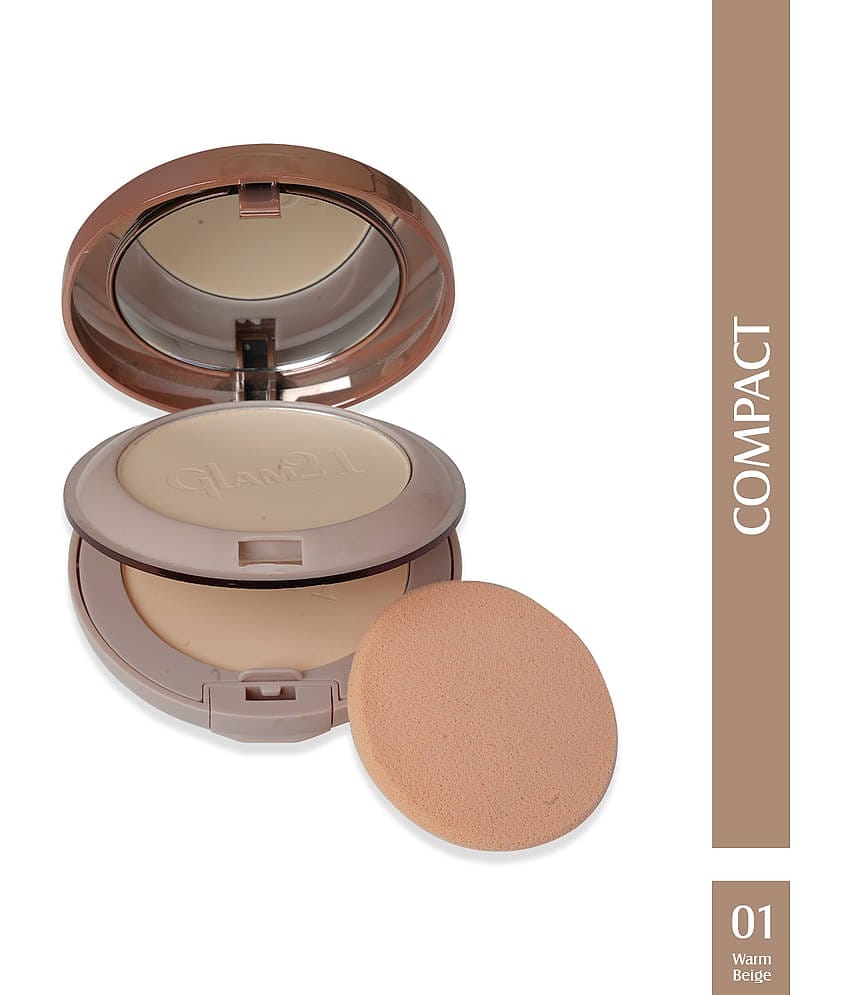 Glam21 2in1 Powder Perfect Complexion Compact with Oil Control formula Matte Finish 24g Shade-01