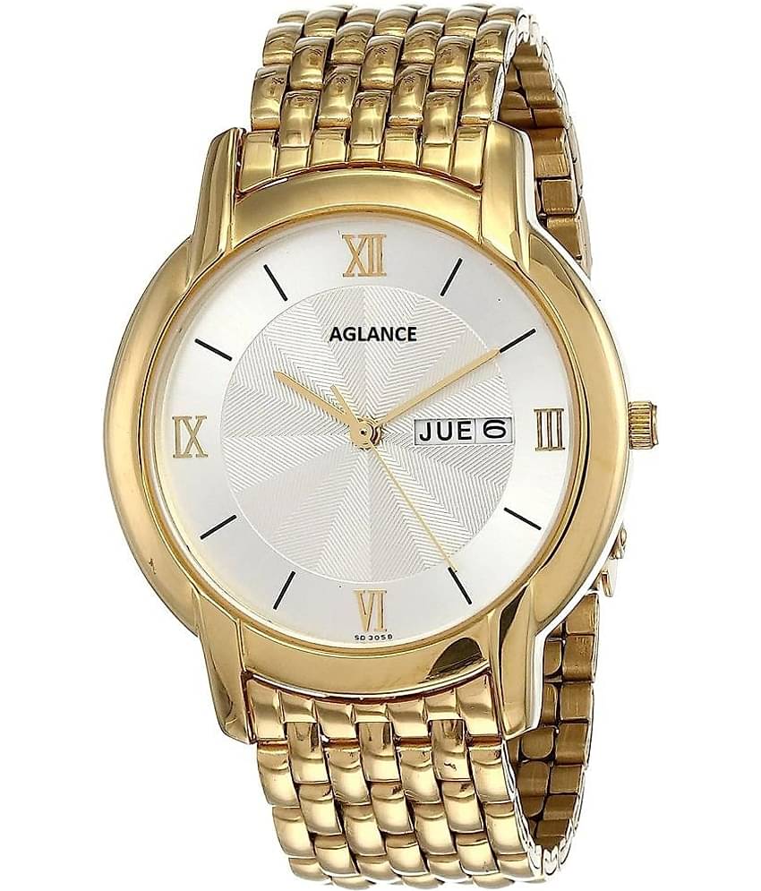 Aglance - Gold Stainless Steel Analog Men's Watch