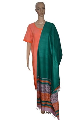 Pure organic Tussar Eri Printed Stole