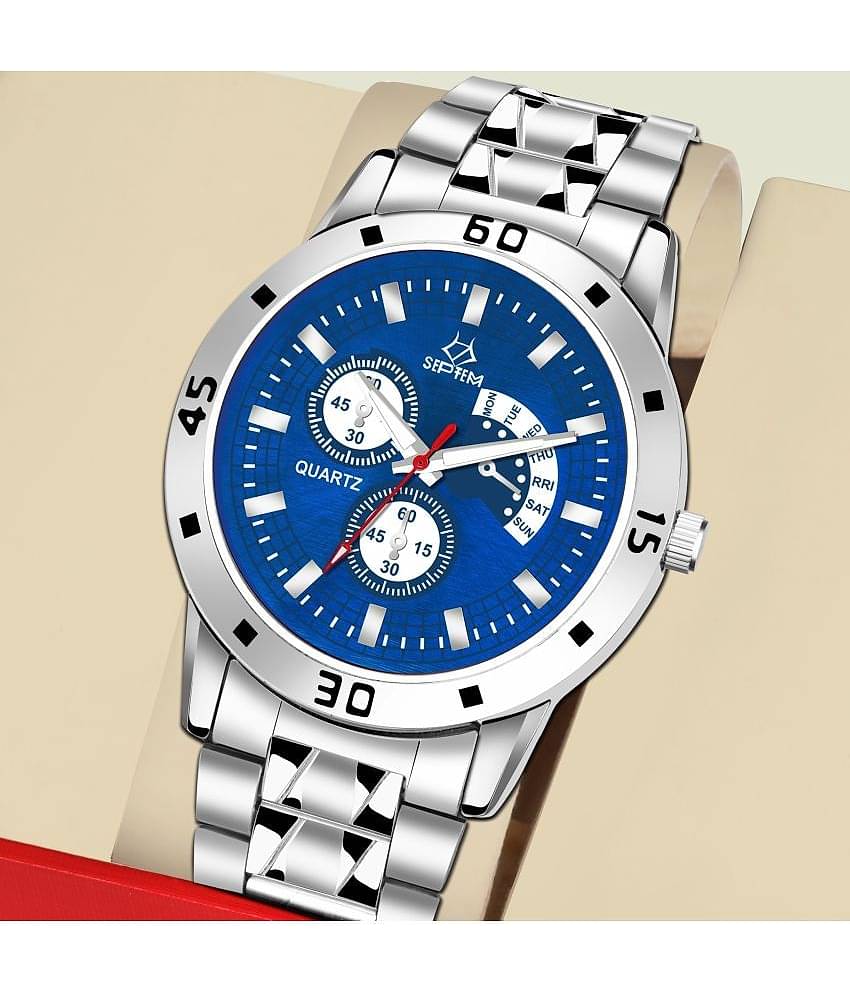Septem Silver Stainless Steel Analog Men's Watch