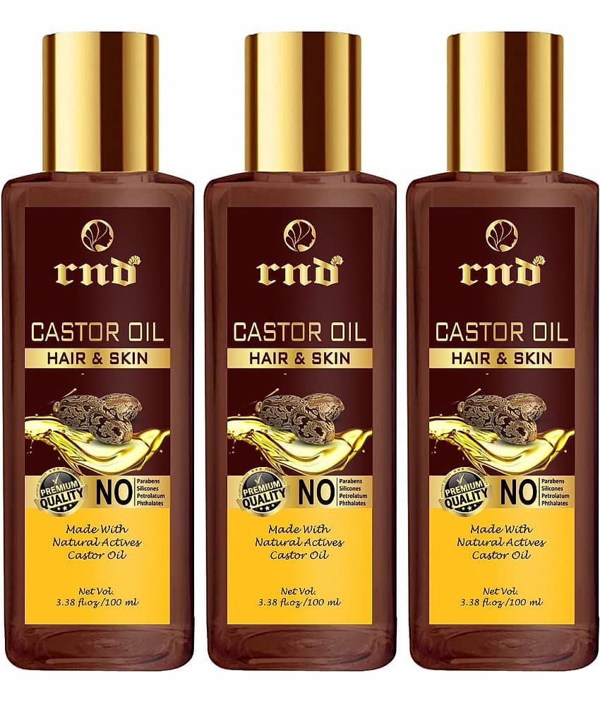 Cold Pressed Castor Oil For Hair Growth |100% Pure & Organic - Pack of 3 Hair Oil