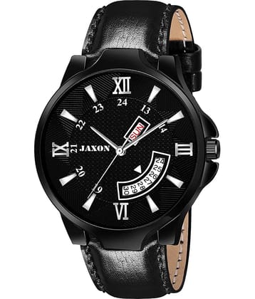 JAXON MWJ-518 Black Dial Leather Analog Men's Watch