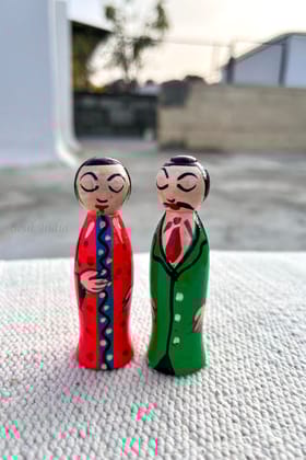 Handcrafted GI TAGGED Etikoppaka Mini Couple Set