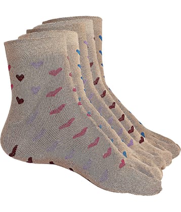 Texlon - Skin Color Cotton Women's Thumb Socks ( Pack of 5 )