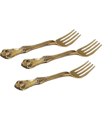 A & H ENTERPRISES - Brass Brass Table Fork ( Pack of 3 )