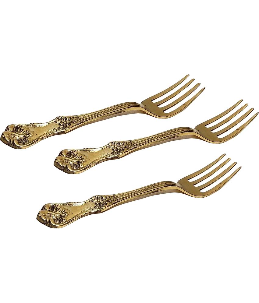 A & H ENTERPRISES - Brass Brass Table Fork ( Pack of 3 )