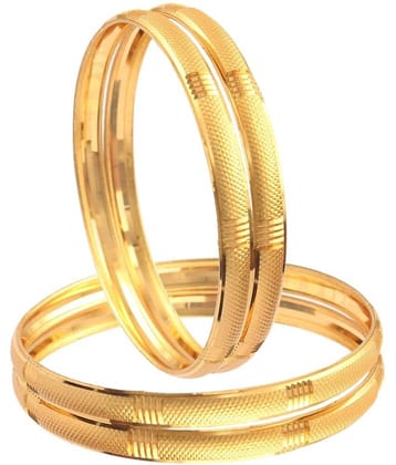 Jewar Mandi - Gold Bangle Set ( Pack of 1 )