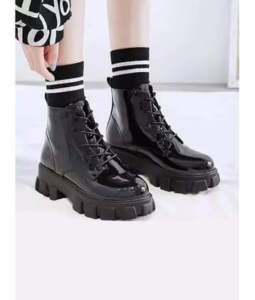 Shoetopia Black Women's Ankle Length Boots