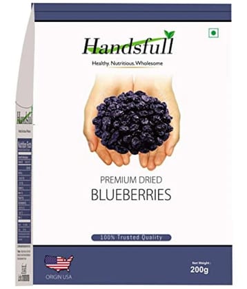HandsFull Premium Dried Blueberries , Dry Fruits, Nuts & Berries, Blueberries, 200g