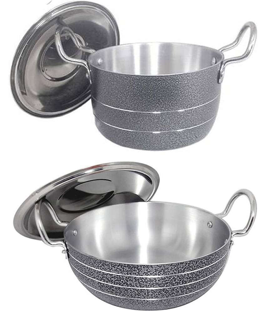 bartan hub - Aluminium Black Cookware Sets ( Set of 2 ) 2500