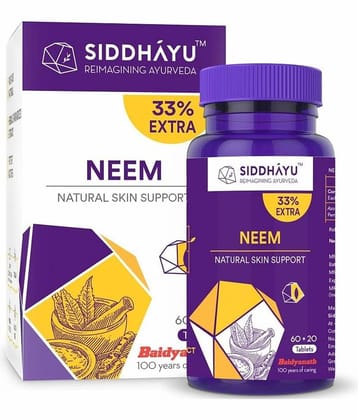 Siddhayu Neem Tablet | Blood Purifier Tablet 80 Gm Pack of 2
