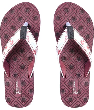 Style Height Maroon Women's Thong Flip Flop