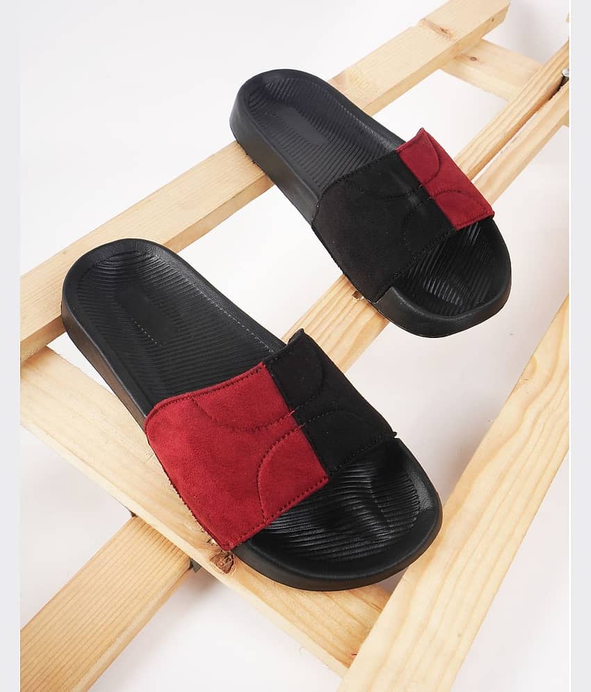 PERY PAO Maroon Men's Slide Flip Flop