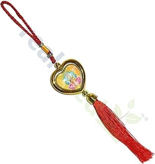 Real Seed Evil Eye Car & Door/Office Hanging for Good Luck and Prosperity Showpiece 5 Shining Evil Eyes in Awesome Silver Flower - 31 x 8 CM