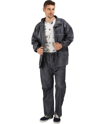 Goodluck - Grey Nylon Men's Rain Suit ( Pack of 1 )