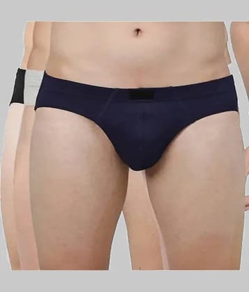 CAVENDRES Pack of 3 Cotton Blend Briefs For Men's ( Multicolor )